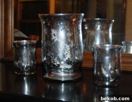 Close-up of Faux Mercury Glass Detail