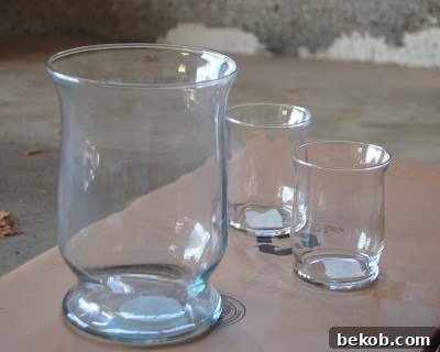 Before: Plain Glass Hurricanes and Vases