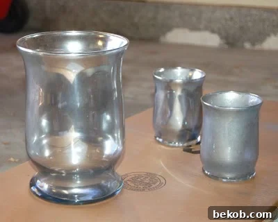 Applying Krylon Looking Glass Spray Paint Inside Glass