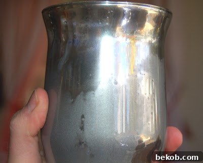 Faux Mercury Glass During Drying Process