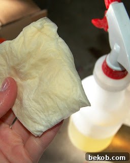 Damp Paper Napkin for Distressing