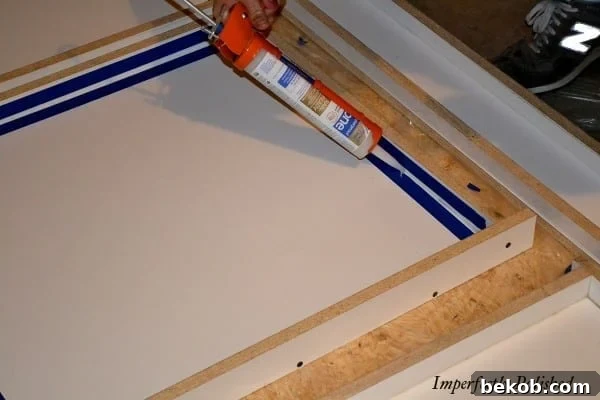 Sealing Melamine Forms with Silicone for Concrete Countertops