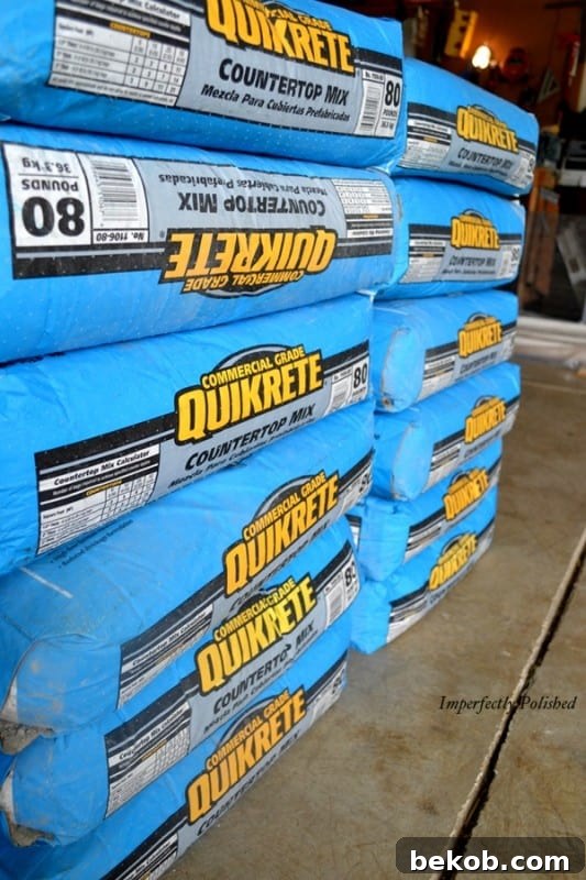 Countertop Quikrete Mix for DIY Concrete Surfaces