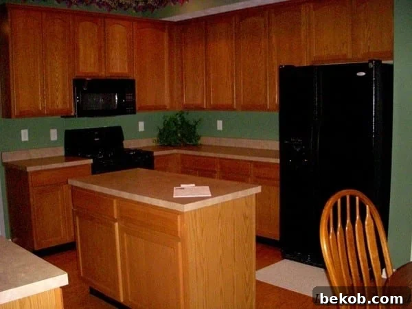 Dated Kitchen Before Concrete Countertop Renovation