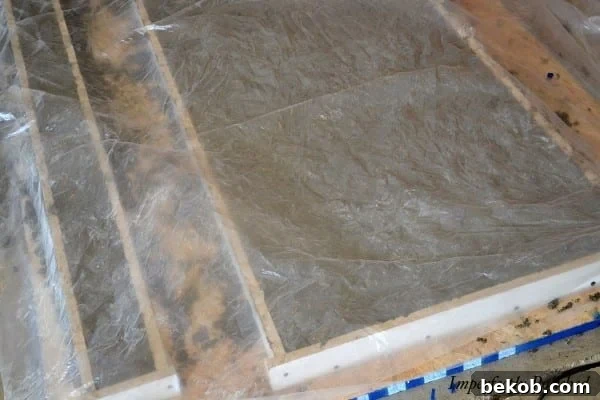 Curing Concrete Countertops under Plastic Sheeting