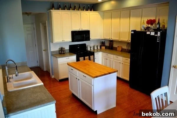 Modern Kitchen After DIY Concrete Countertop Installation