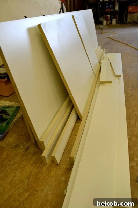 Melamine Sheets Cut for Concrete Countertop Forms