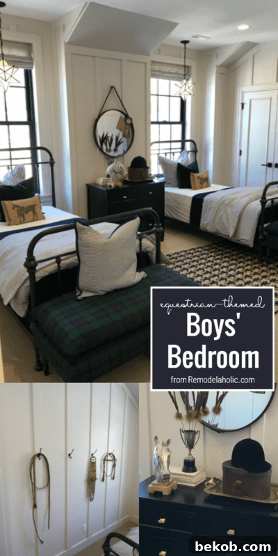 Equestrian Themed Boys Shared Bedroom Pin