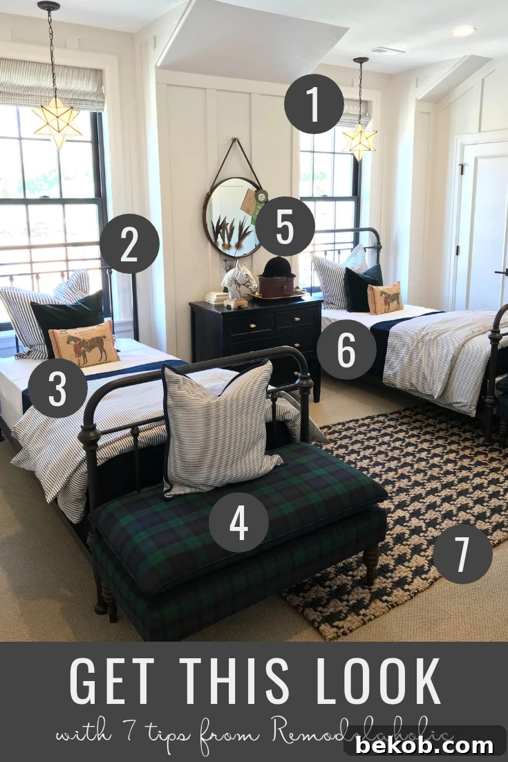 Modern Farmhouse Boys Room with Equestrian Theme