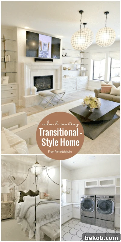 The Calm Interiors of a Transitional Style Home: An inviting space designed by Jerry Stubbs Construction and Tique And Company.