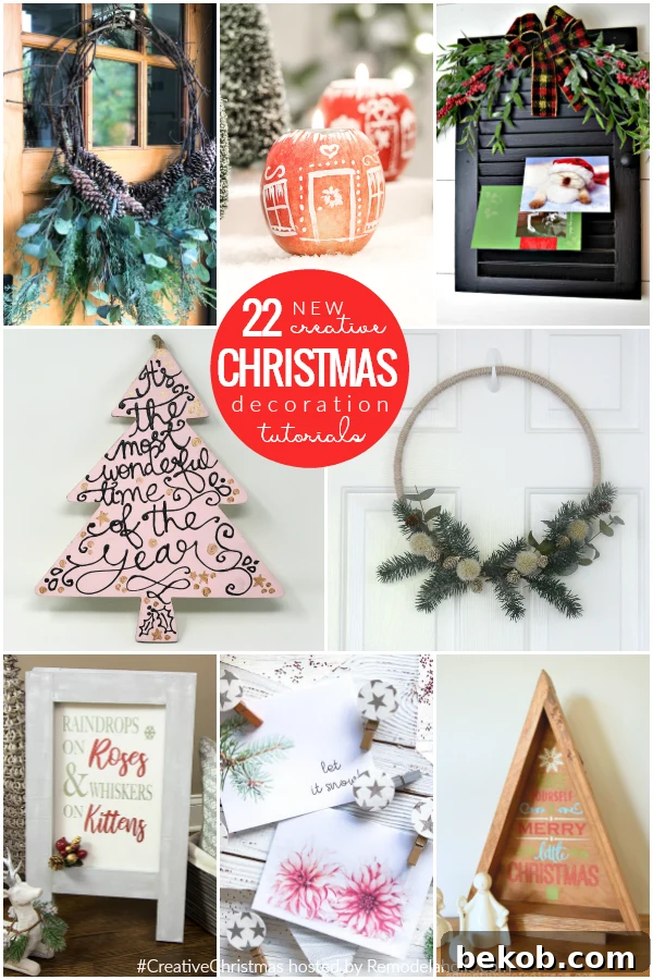 More Creative Christmas DIY projects, including wreaths, signs, and unique decorative items for the holidays.