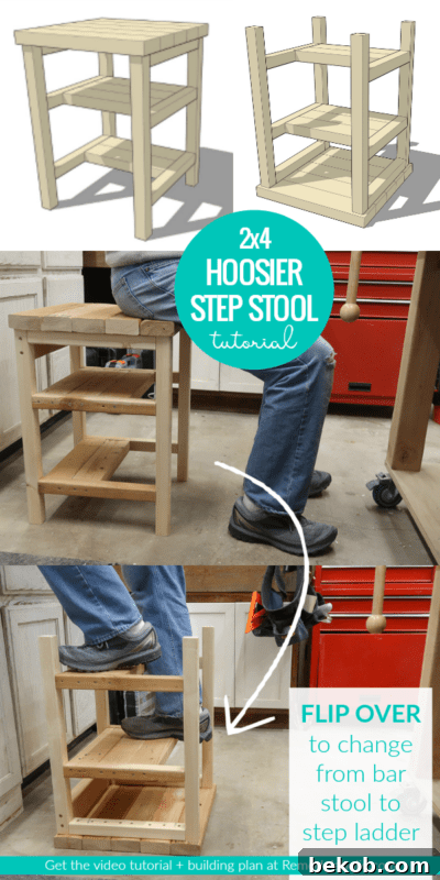 Friday Spotlight Incredible Architectural Visions 6 Smart Home Solutions: Build a Dual-Purpose Bar Stool and Step Ladder Combo for Your Kitchen