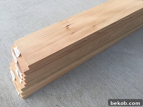 Lumber For Wood Slat Garden Wall With Planters, The Garden Glove Featured On Remodelaholic