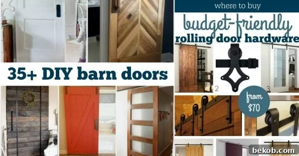 35 DIY Barn Doors And Hardware Plus Budget Friendly Places To Buy Rolling Door Hardware @Remodelaholic