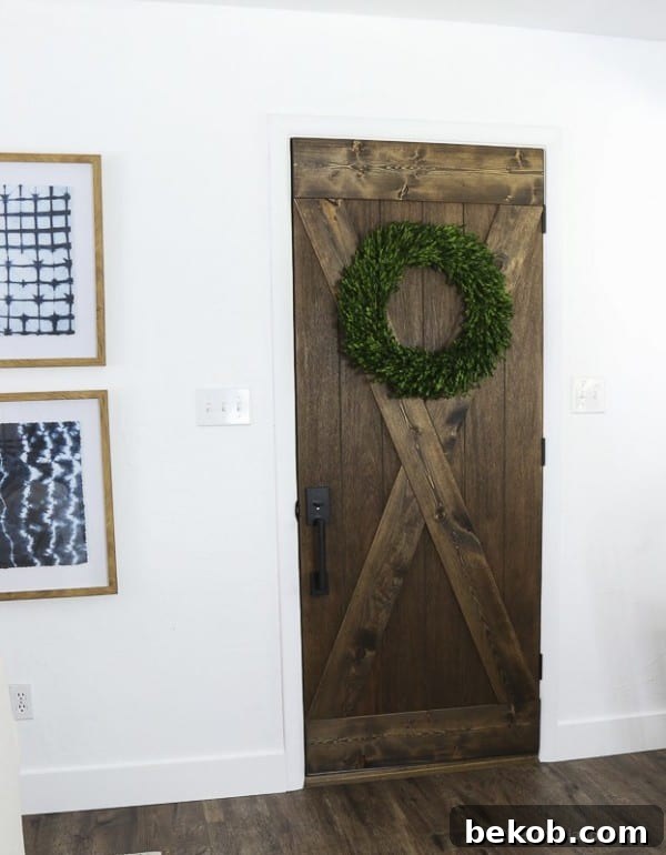 Barn Door From An Old Solid Core Door Makeover @Remodelaholic 65