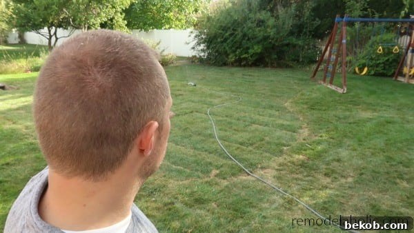 Watering Fresh Laid Sod #remodelaholic DIY Sod Installation And Care Tips