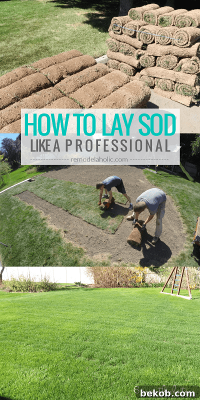 DIY Sod Installation Tips For Laying Your Own Sod #remodelaholic