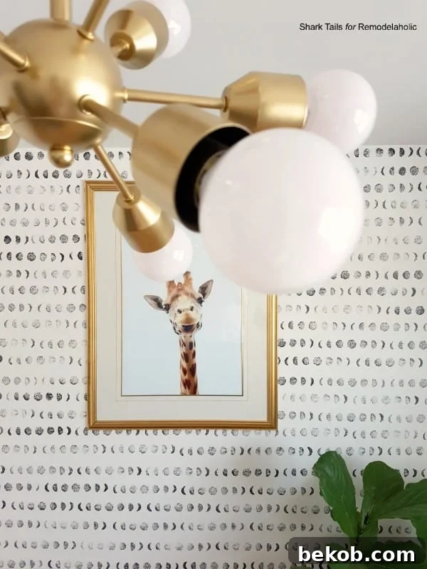 Sponge Stamped Wallpaper - Easy and Budget-Friendly DIY Accent Wall in Nursery