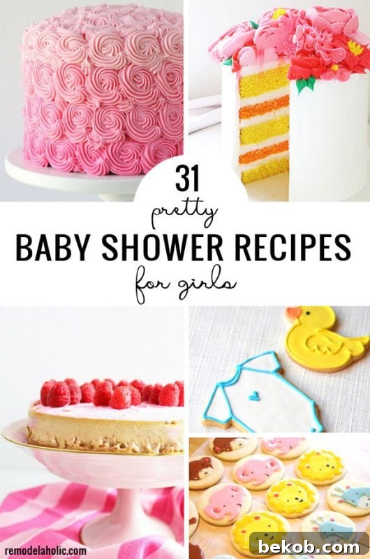 31 Pretty Baby Shower Recipes for Girls - Pink Themed Food Ideas