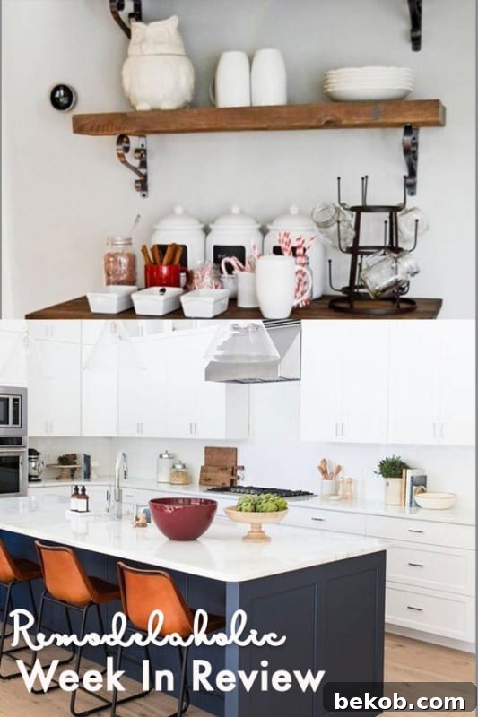 Elevate Your Entertaining Space: Perfect Barstool Picks & DIY Beverage Cart 2 Stylish kitchen island with three elegant barstools, ready for summer entertaining. This image captures the essence of a perfectly chosen barstool that complements modern home decor.