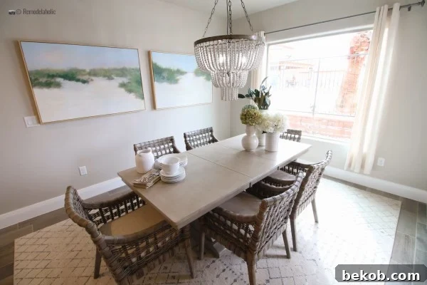 Woven wicker dining chairs with cushions