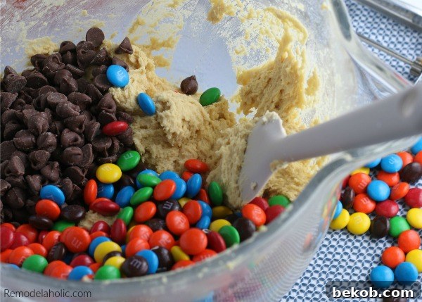 Rainbow Chocolate Lovers' M&M Cookies Recipe