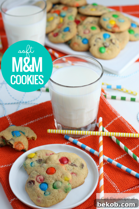 Soft And Chewy Rainbow M&M Cookie Recipe With Butter And Vanilla Pudding Mix