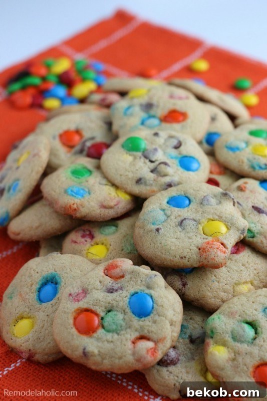 Rainbow Double Chocolate M&M Cookies Recipe