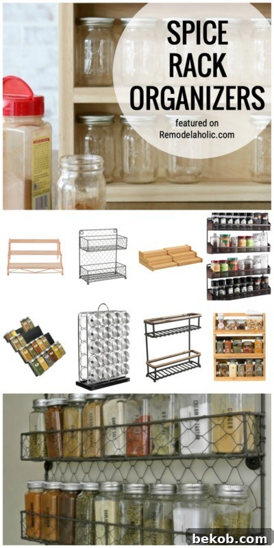 Spice Rack Organizing Ideas To Buy Or To Create Featured On Remodelaholic.com