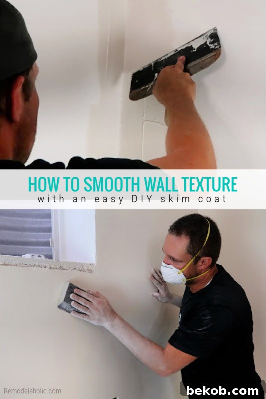 How To Smooth Wall Texture With An Easy DIY Skim Coat