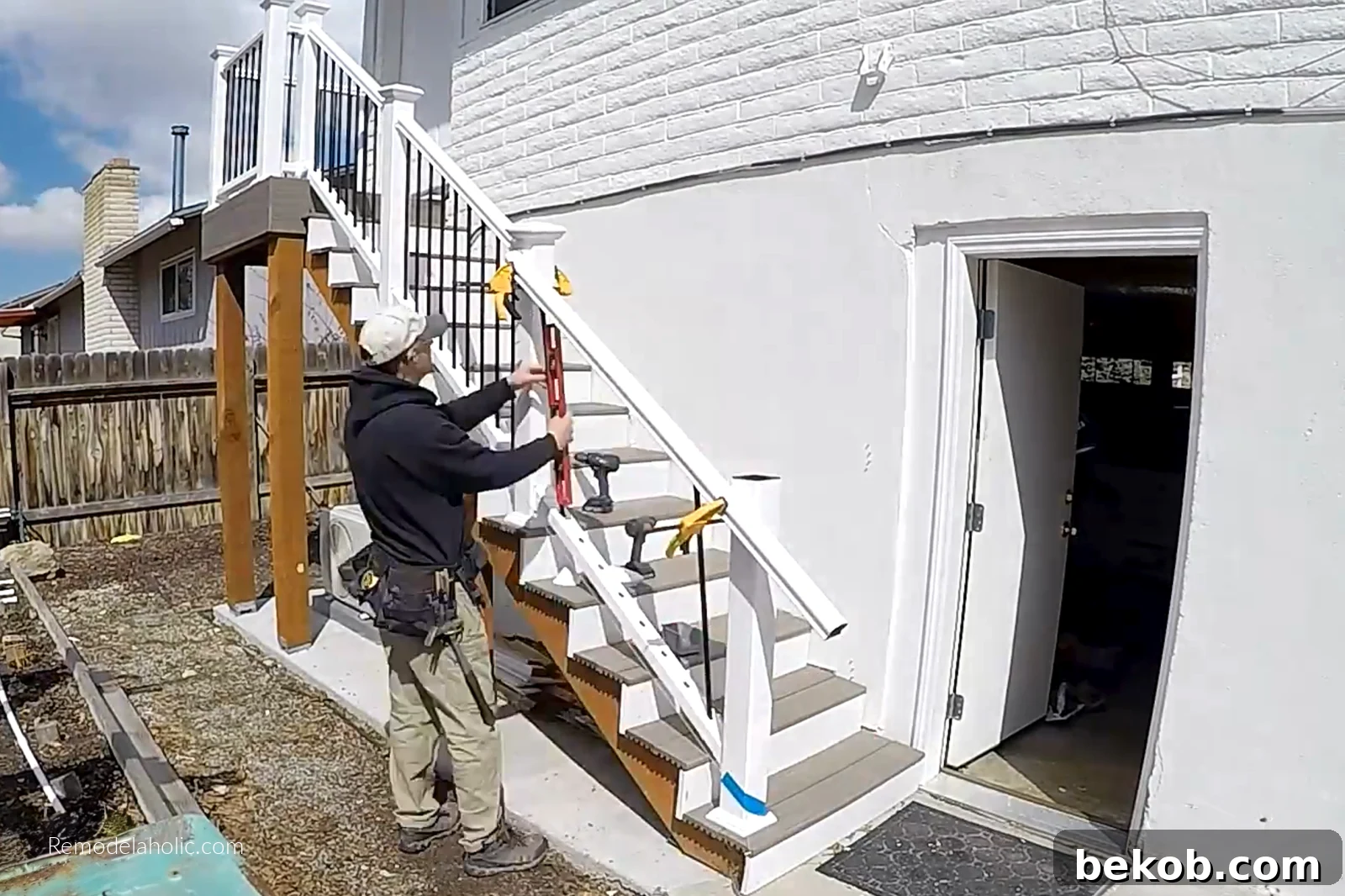 Installing Deck Stair Rails