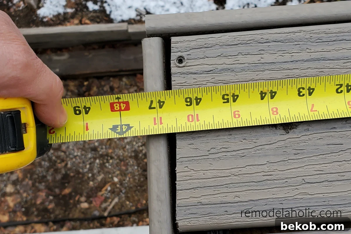 Measuring the Deck for Railing