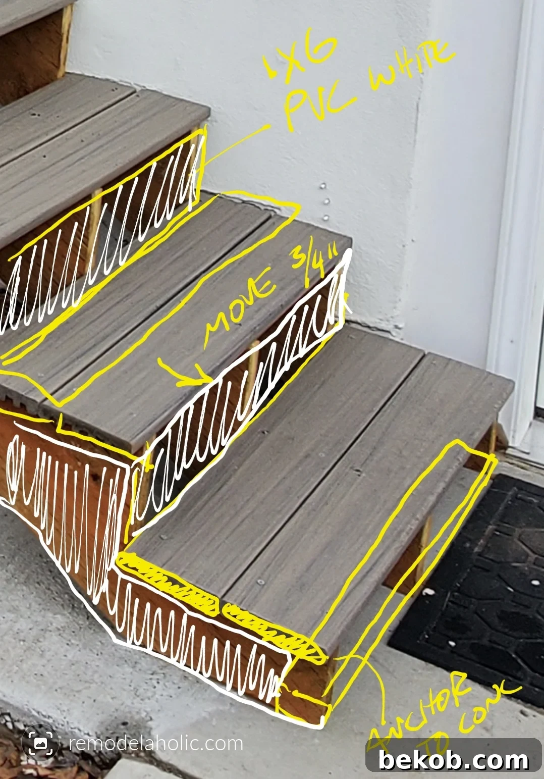 Fix Deck Stairs and Add Railing