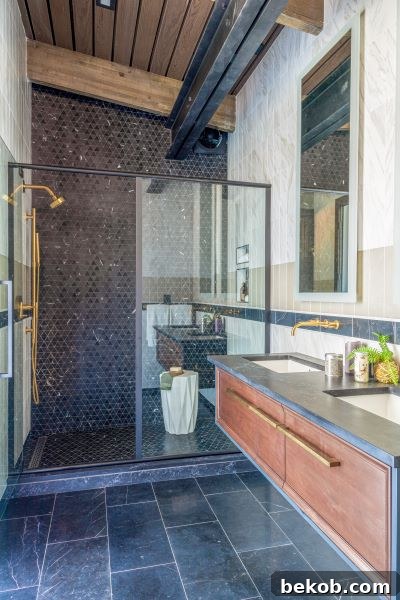 Accessory Unit Bathroom with Daltile Details and Natural Stone Look
