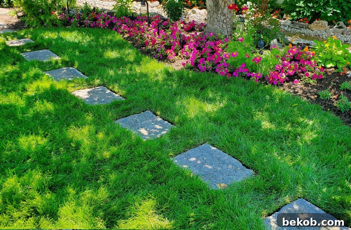 DIY poured concrete stepping stones