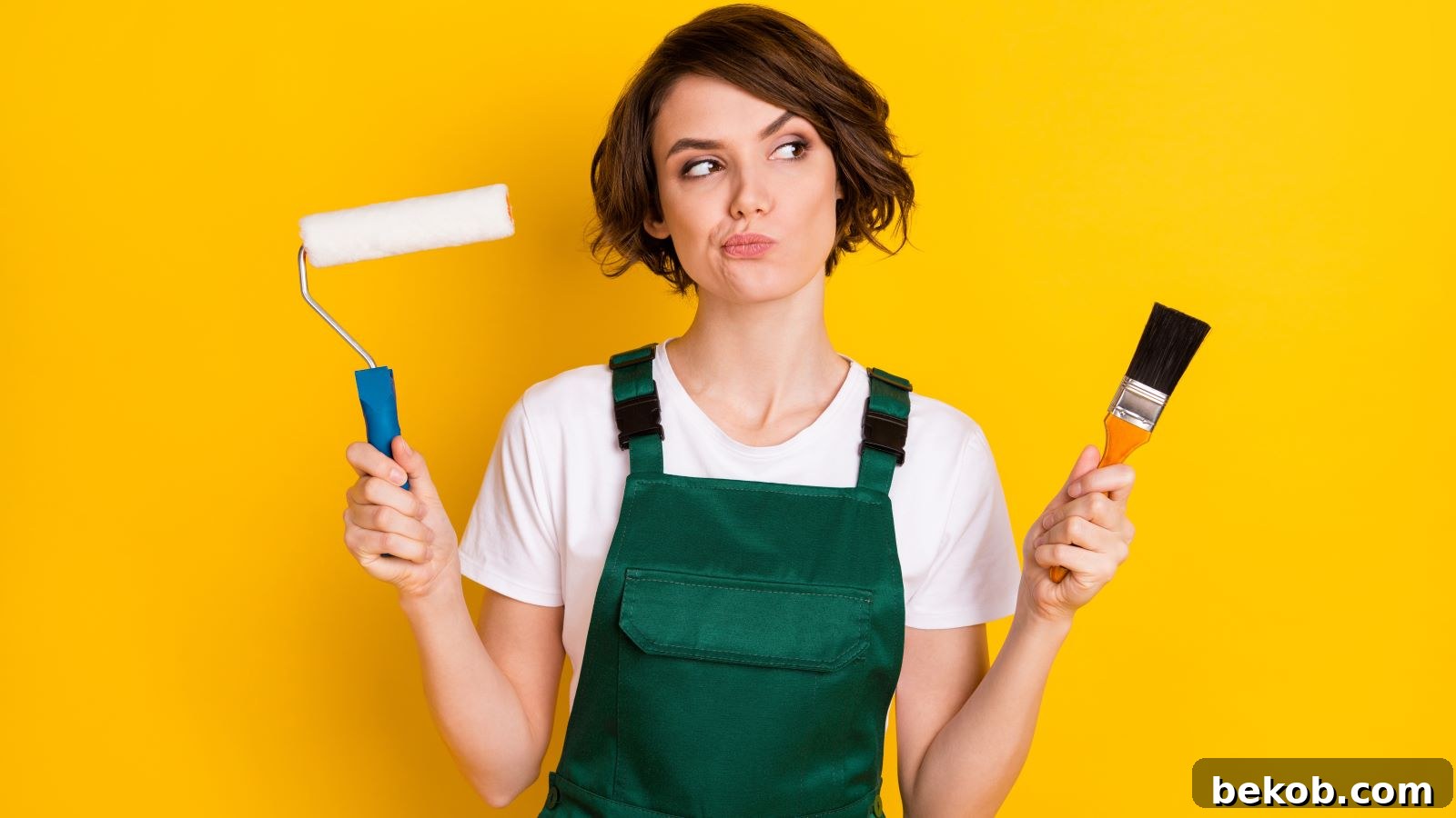 Woman Holding Paint Brush