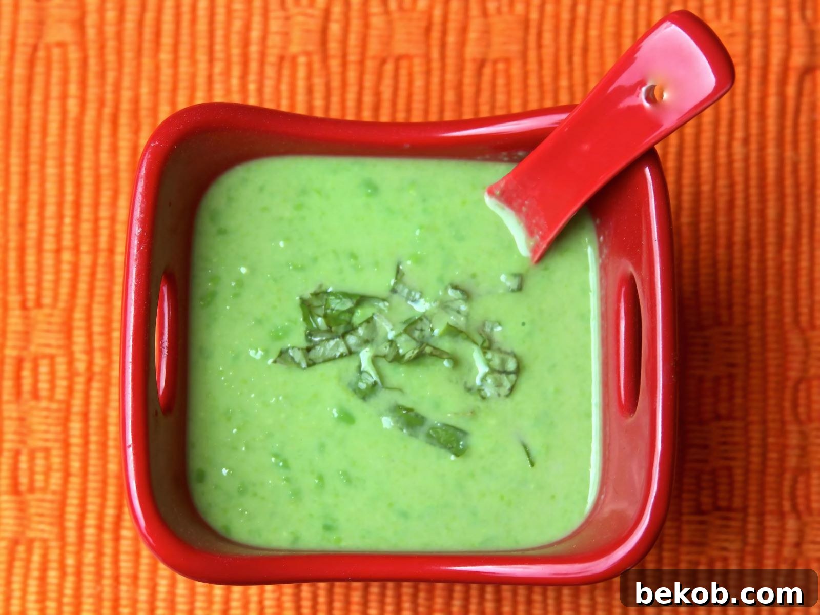 Delicious Sweet Pea Basil Soup