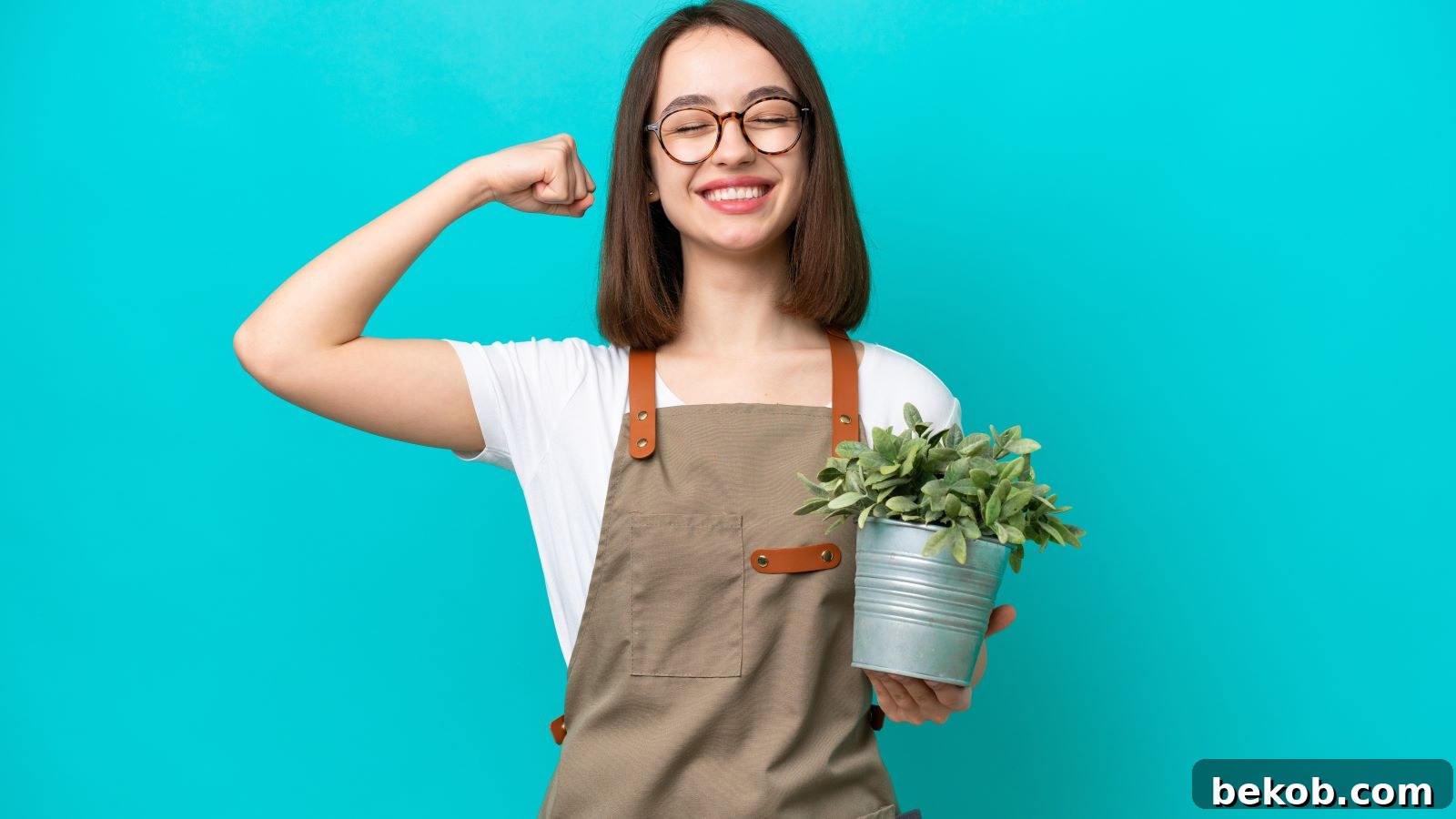 Woman Holding Plants