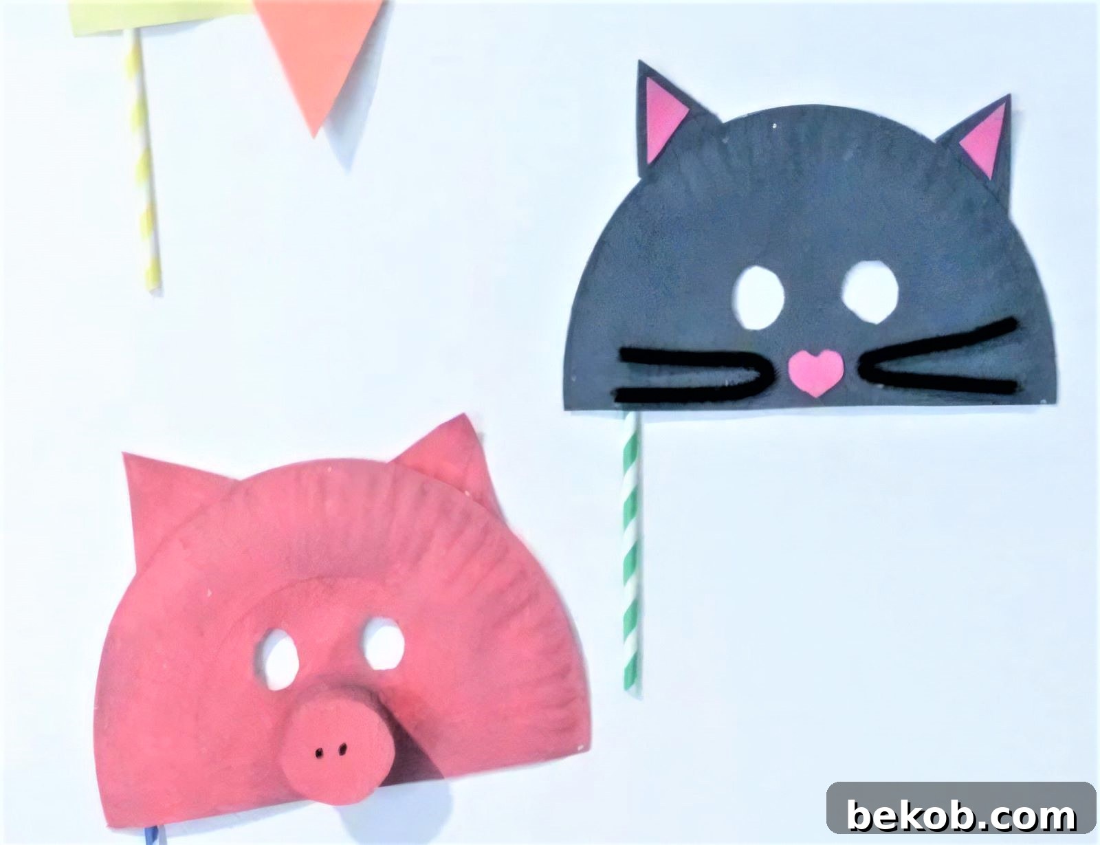 13a Paper Plate Kids Masks Paper Craft Idea 103334