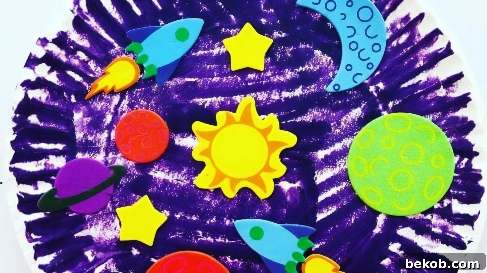 7 Outer Space Paper Palte Craft 103201