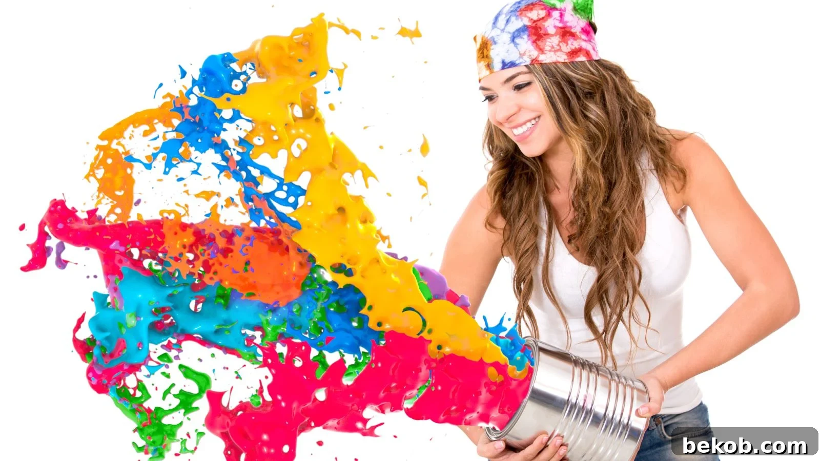 Woman Paint Can