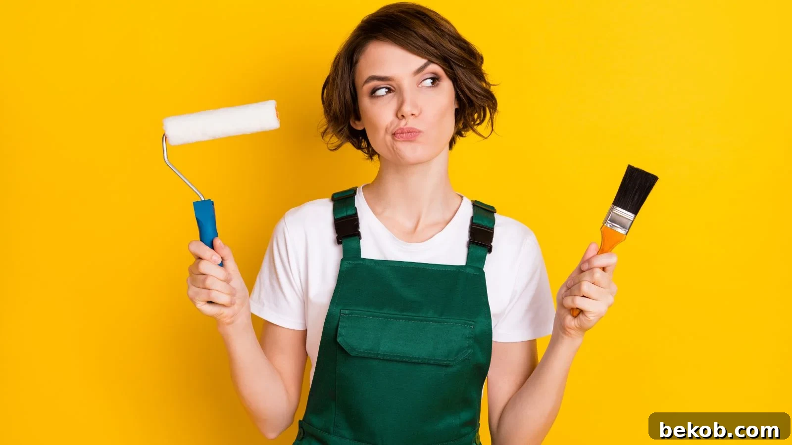 Woman Holding Paint Brush