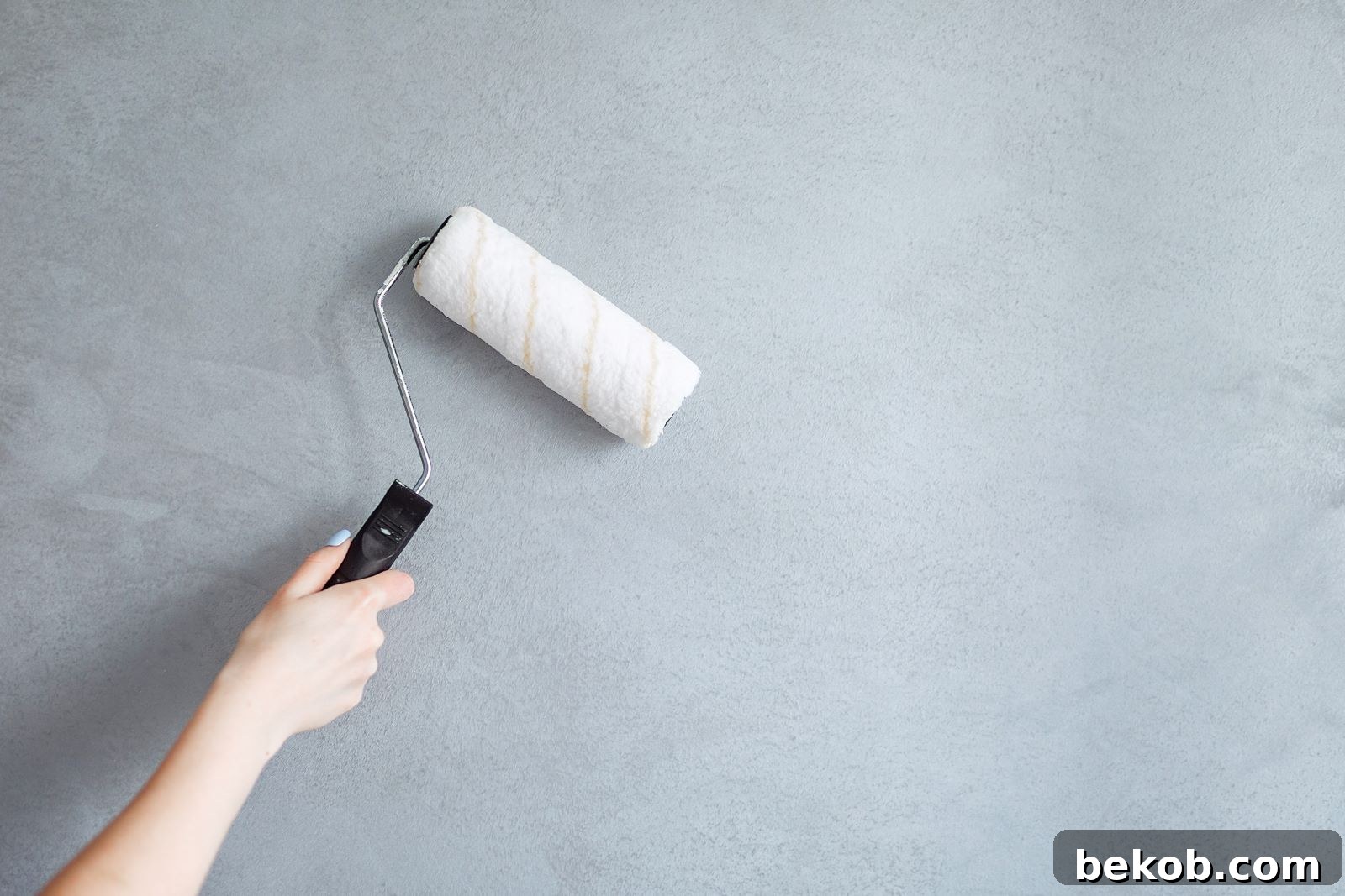 Paint Roller Gray Wall