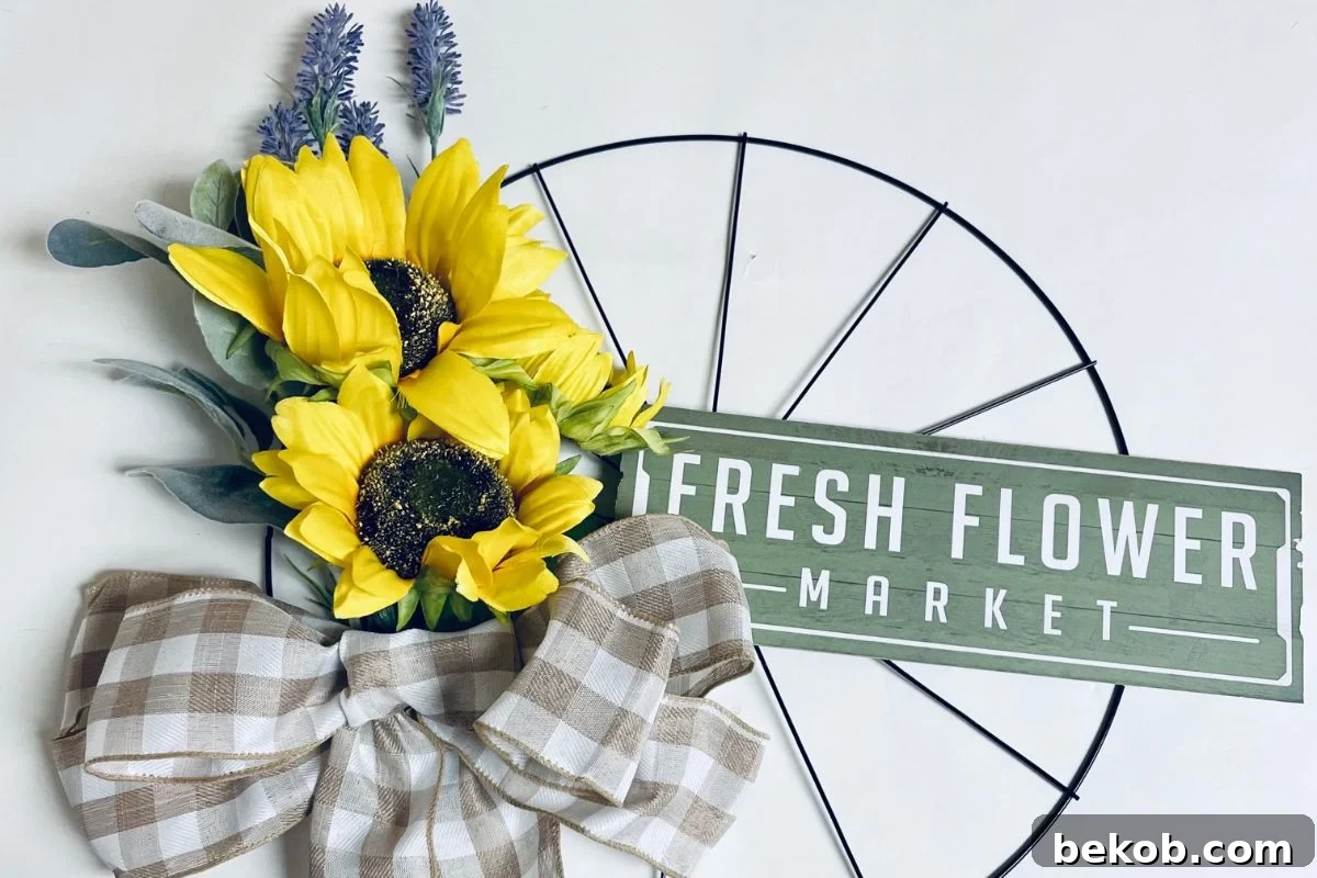 Easy DIY Dollar Tree Flower Door Wreath
