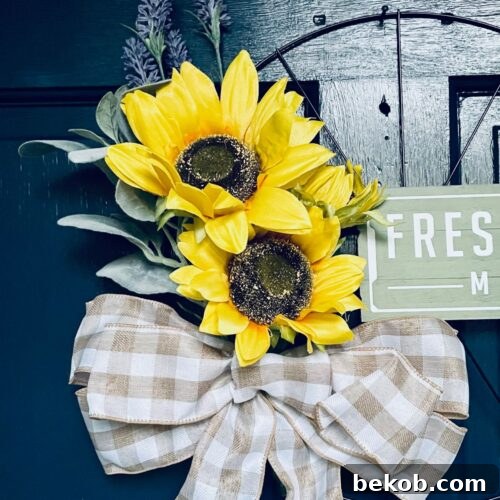 Dollar Tree Flower Door Wreath Tutorial