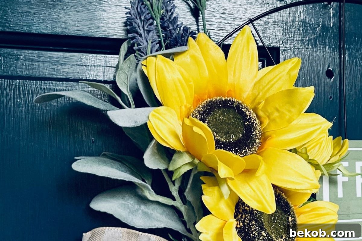 Sunflower Dollar Tree Flower Door Wreath