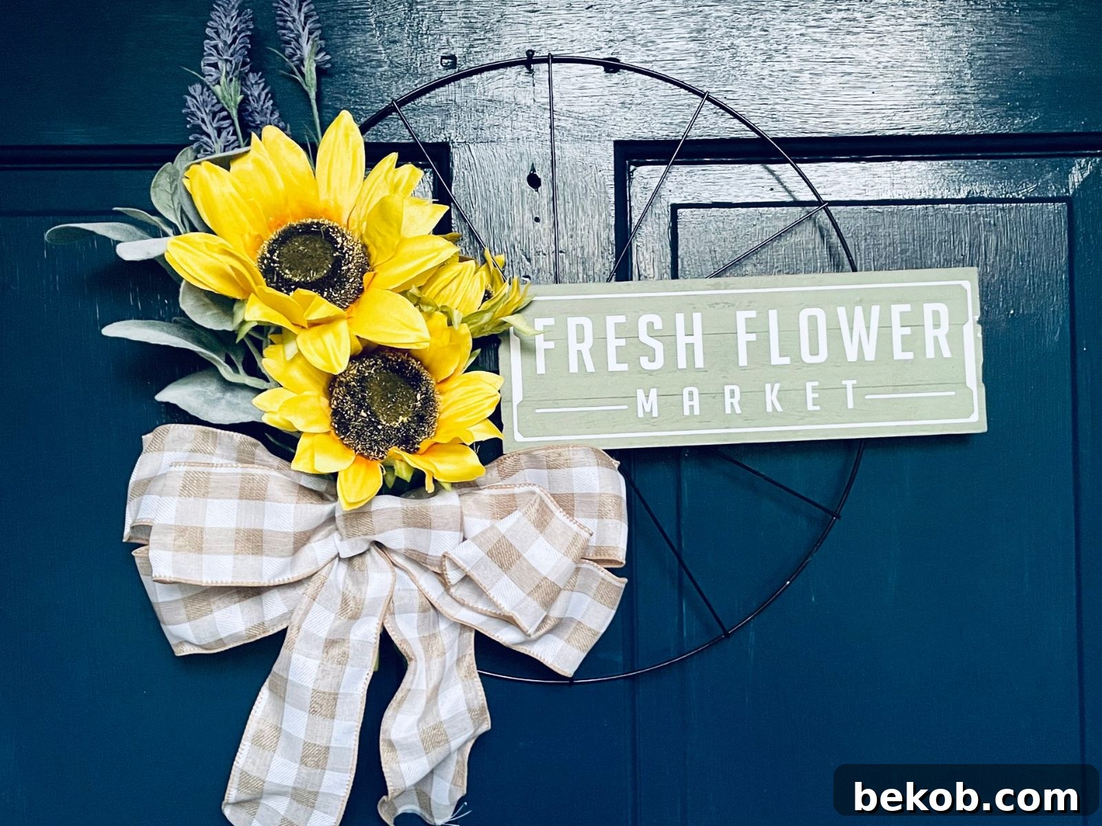 Dollar Tree Flower Door Wreath