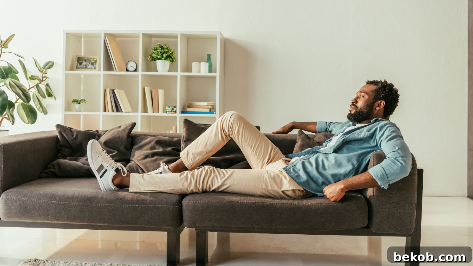 Man Relaxing At Home
