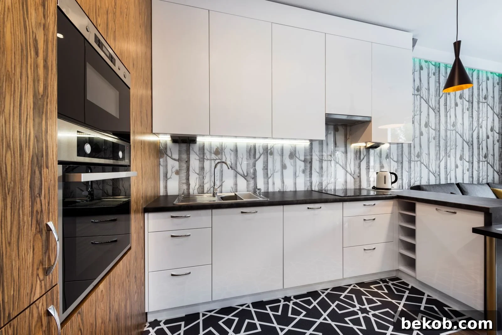 Micro Kitchen Magic 10 Genius Ideas for Stylish Small Spaces 12 Artistic Backplash
