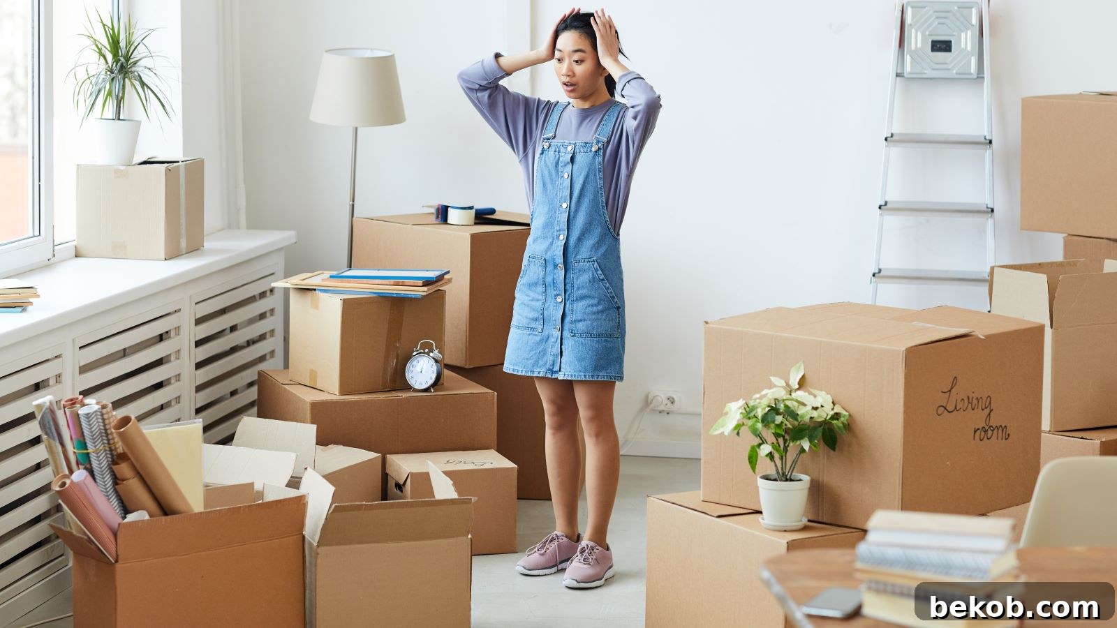 Woman Decluttering Items